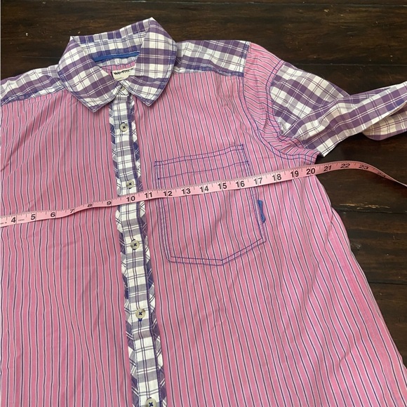 New! Free People We The Free Montauk Gingham Plaid Shirt pink purple 2435 - Picture 9 of 13